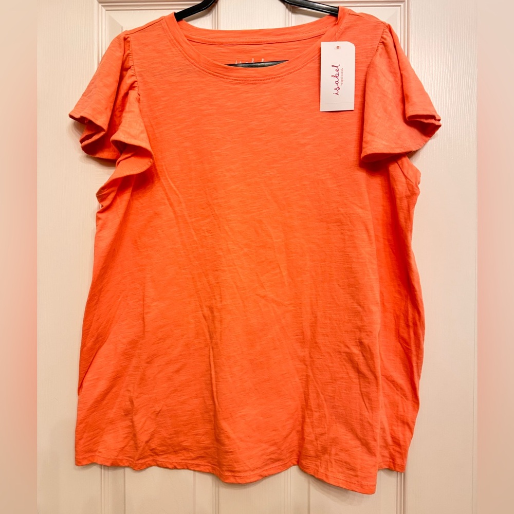 NWT Ingrid & Isabel Vibrant Coral Tee XL